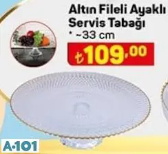 ALTIN FİLELİ AYAKLI SERVİS TABAĞI ALTIN FİLELİ AYAKLI SERVİS TABAĞI